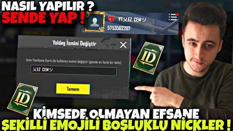 PUBG Boşluklu Nick Yazma – PUBG Mobile .